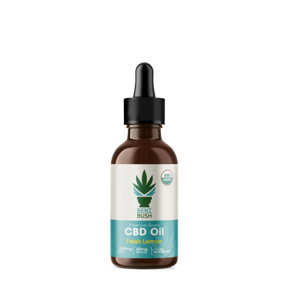 Fresh Lemon Organic CBD Tincture - Broad Spectrum - Beni Bush